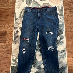 Talbots Size 14 Boyfriend jeans with patches